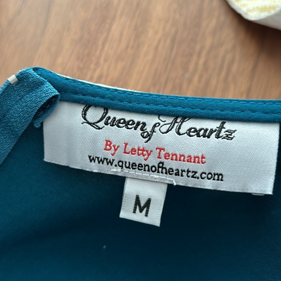 QUEEN OF HEARTS BY LETTY TENANT RETRO COLLARED DRESS - Picture 9 of 10